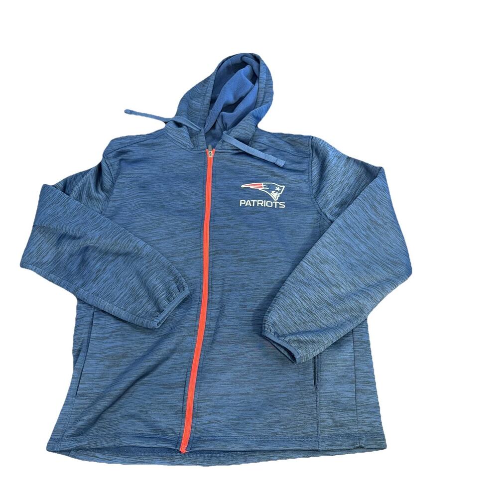 NFL New England Patriots Hoodie Mens XL Blue NFL Football Full Zip Sweatshirt